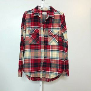 Altar'd State Flannel Plaid Top